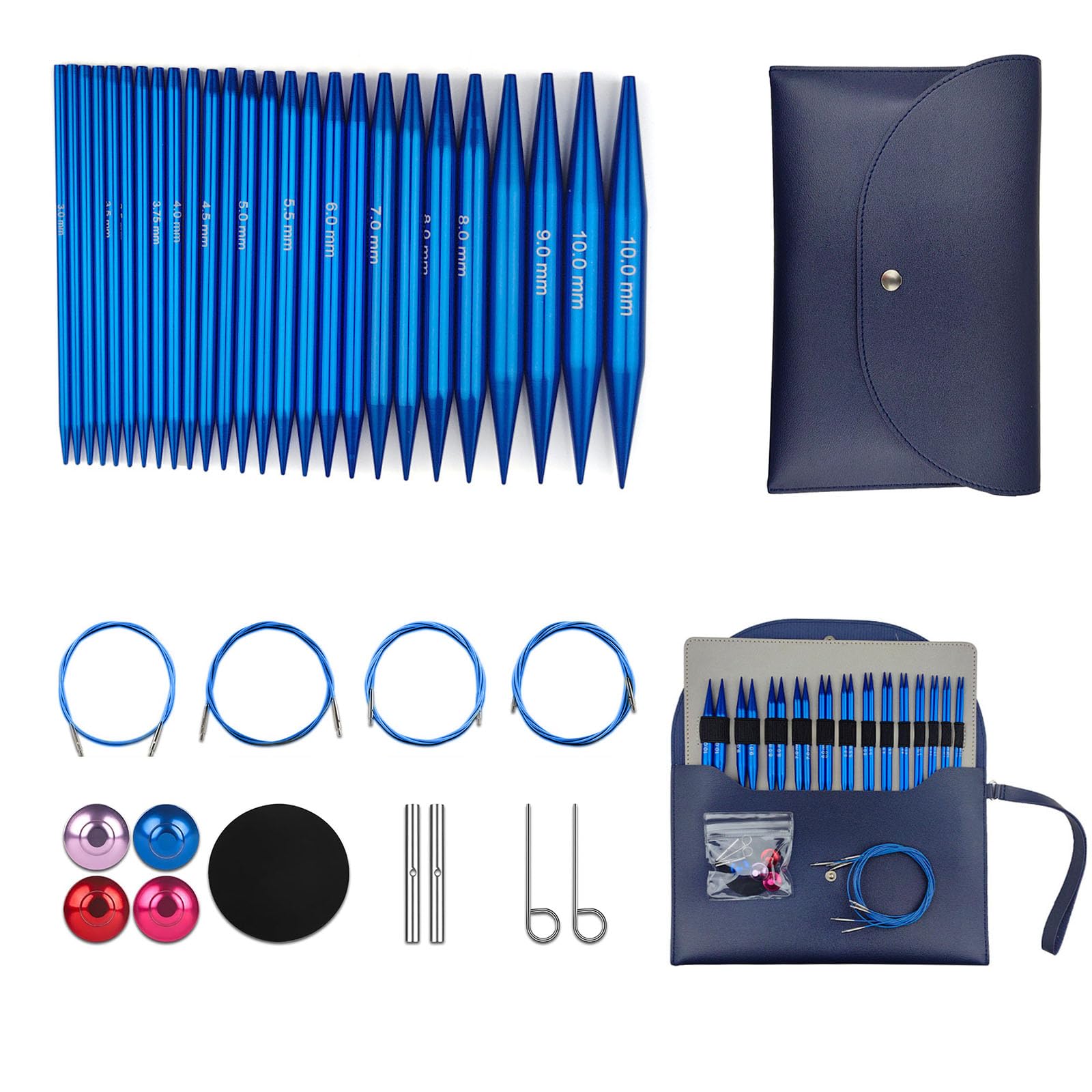 Amazon.com: Hzkokon Knitting Needles Set Interchangeable Aluminum